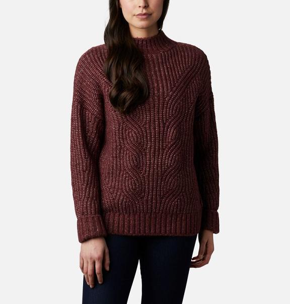 Columbia Pine Street Sweaters Red For Women's NZ43501 New Zealand
